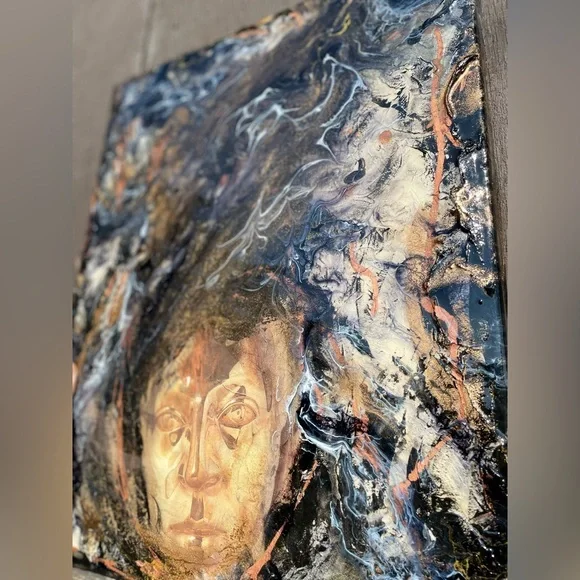 16”x20” Original Mixed Media Painting on Canvas Artwork - Picture 2 of 8